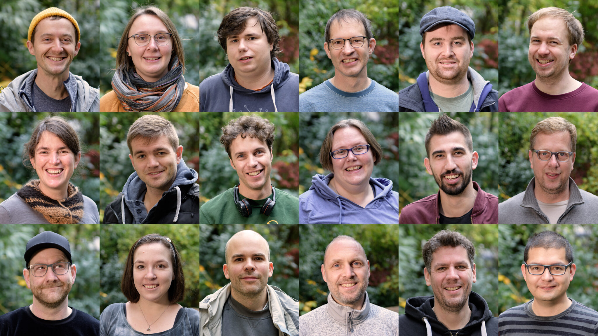 18 Portraits von Teilnehmer:innen des #nbcamp21